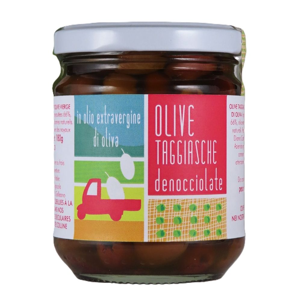 Aceitunas Taggiasca deshuesadas en aceite de oliva virgen extra